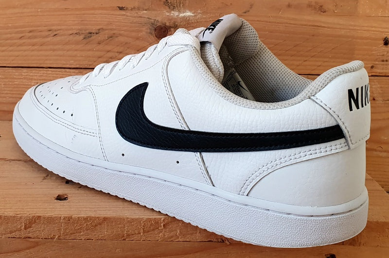 Nike Court Vision Low Leather Trainers UK10/US11/EU45 CD5463-101 White/Black