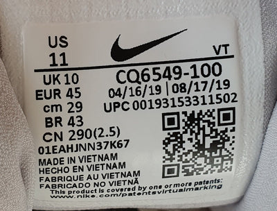Nike Air Max 270 React Low Textile Trainers UK10/US11/EU45 CQ6549-100 Grey