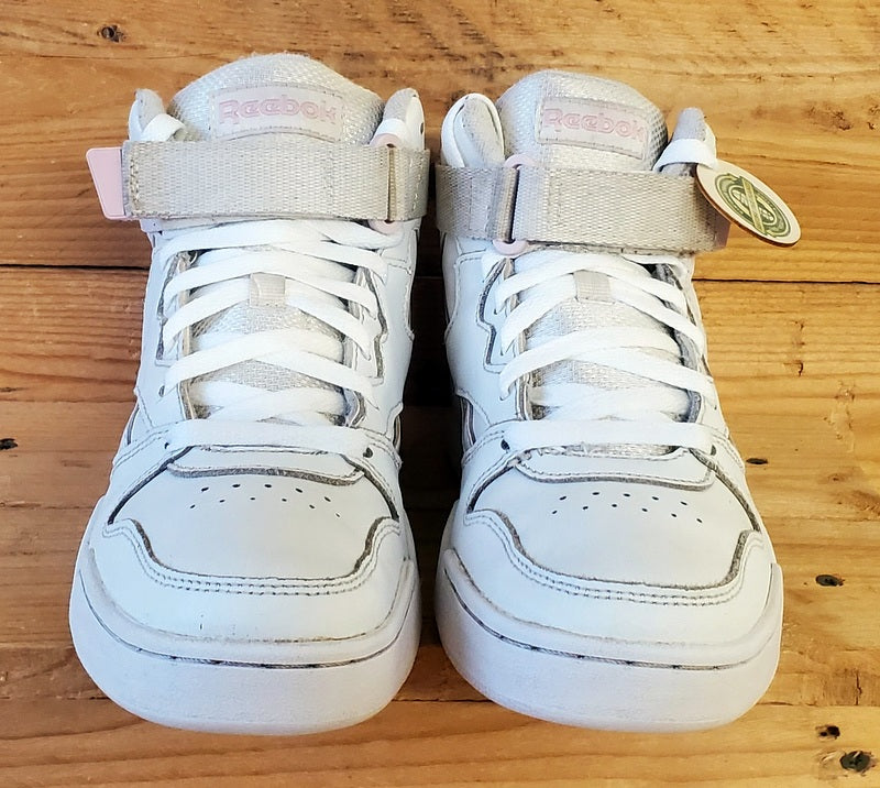 Reebok Royal BB4500 Mid Leather Trainers UK4/US6.5/EU37 G58640 Triple White