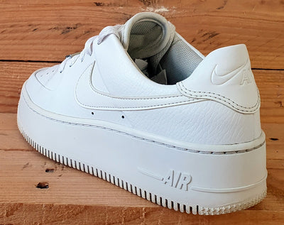 Nike Air Force 1 Sage Low Leather Trainers UK3/US5.5/E36 AR5339-100 Triple White