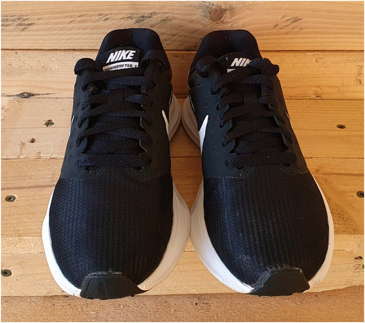 Nike Downshifter 7 Low Textile Trainers UK4 US6.5 EU37.5 852466 010 Black White VintageTrainers