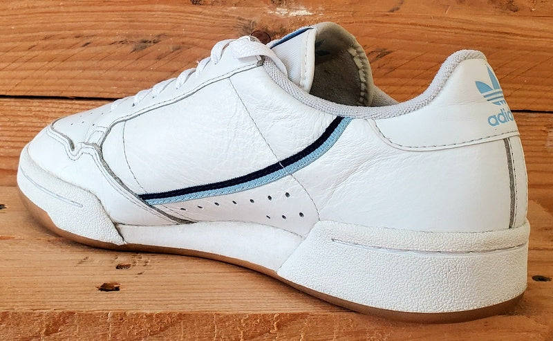 Adidas Continental 80 Low Leather Trainers UK7/US7.5/EU40.5 EG3875 White/Gum