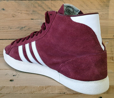 Adidas Originals Basket Profi Mid Suede Trainers UK9/US9.5/EU43 G63952 Burgundy