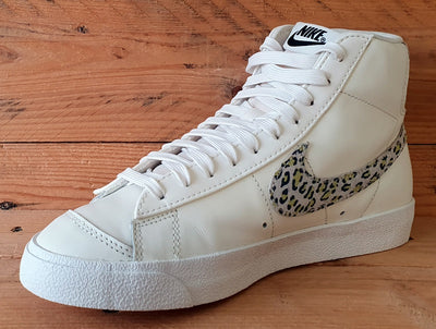 Nike Blazer Mid 77 Leather Trainers UK6.5/US9/EU40.5 DH9633-100 Lemon Leopard