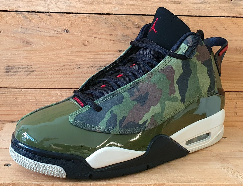 Nike Air Jordan Dub Zero Mid Trainers UK9/US10/EU44 311046-200 Olive Camo