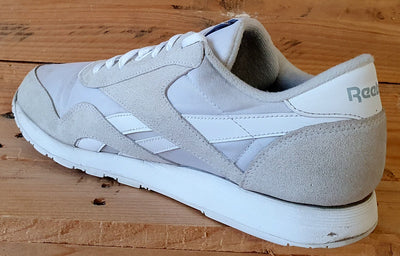 Reebok Classic Nylon Low Trainers UK10/US11/EU44.5 GY7235 Light Grey/Cream