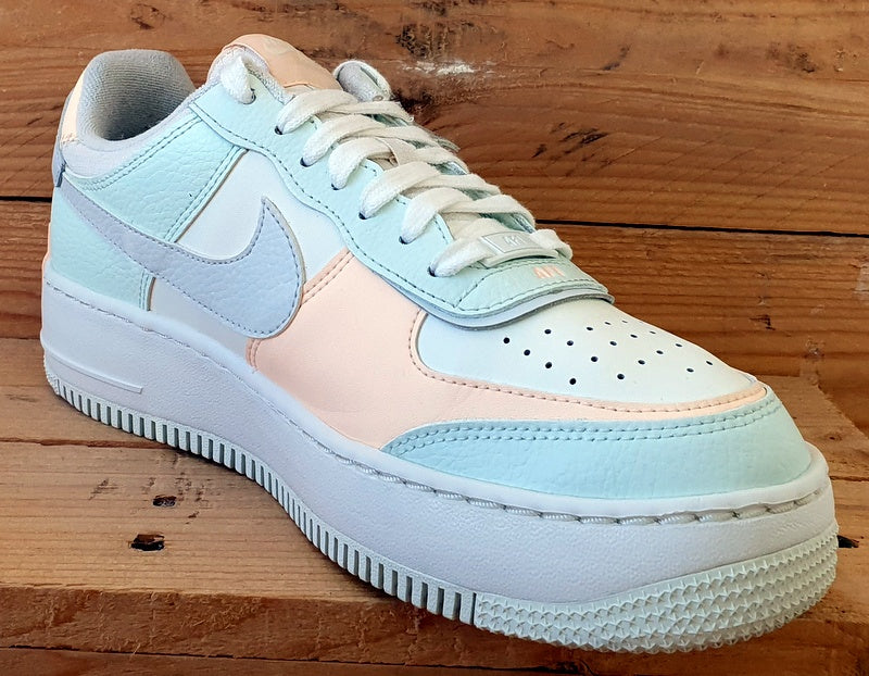 Nike Air Force 1 Shadow Leather Trainers UK6/US8.5/EU40 CU8591-104 Barely Green