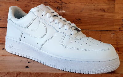 Nike Air Force 1 '07 Low Leather Trainers UK9/US10/EU44 CW2288-111 Triple White