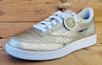 Reebok Club C Revenge Low Trainers UK5.5/US6/EU38 FX2532 Gold/White