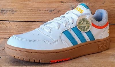 Adidas Hoops Low Leather Trainers UK5/US5.5/EU38 HP9047 White/Blue/Gum
