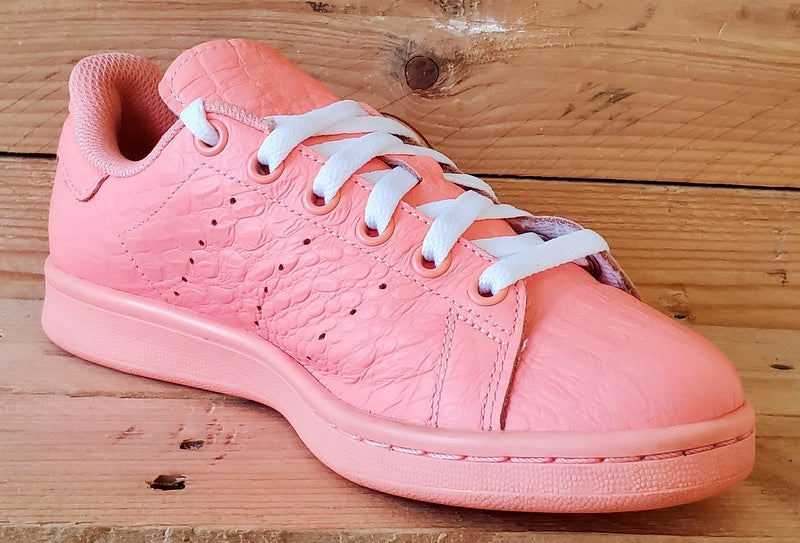 Adidas Stan Smith Low Leather Trainers UK4.5/US6/EU37 AQ6807 Peach Sunglow