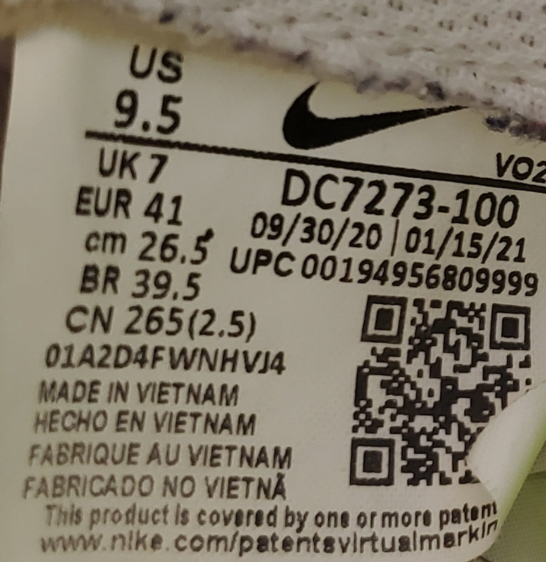 Nike Air Force 1 Crater Low Flyknit Trainers UK7/US9.5/EU41 DC7273-100 White