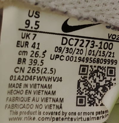 Nike Air Force 1 Crater Low Flyknit Trainers UK7/US9.5/EU41 DC7273-100 White