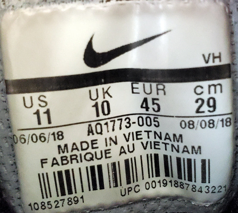 Nike Ebernon Mid Leather Trainers UK10/US11/EU45 AQ1773-005 Black/Red/White