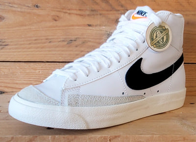 Nike Blazer 77 Mid Leather Trainers UK4/US6.5/EU37.5 CZ1055-100 White/Black