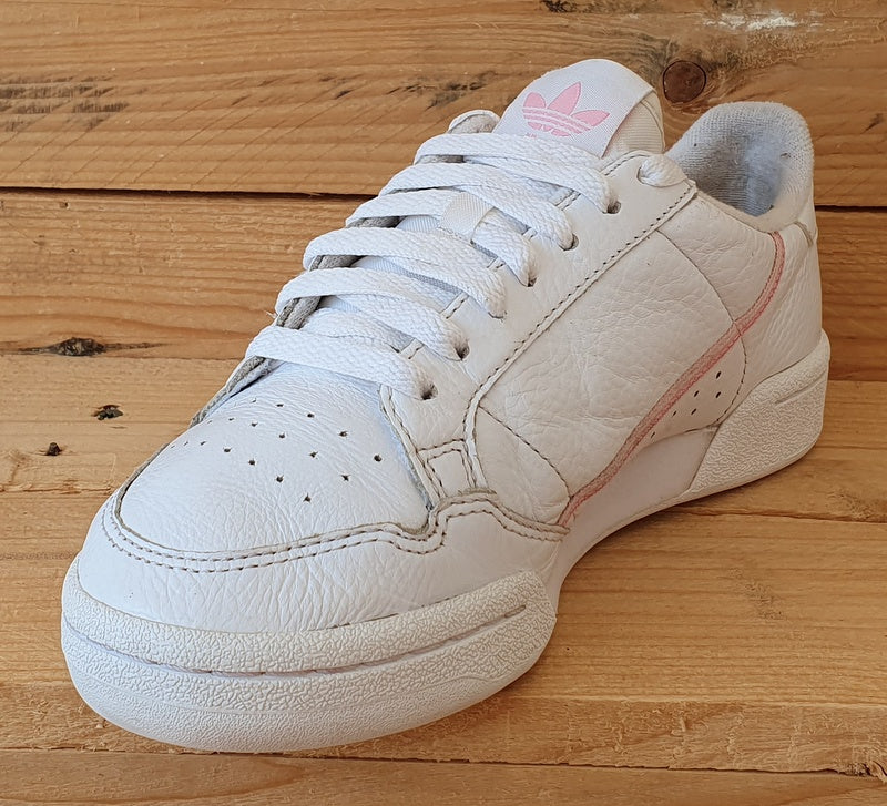 Adidas Continental 80 Low Leather Trainers UK4/US5.5/EU36.5 G27722 White/Pink