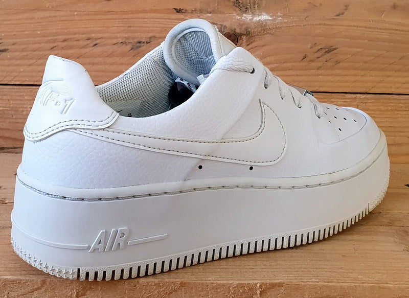 Nike Air Force 1 Sage Low Leather Trainers UK3/US5.5/E36 AR5339-100 Triple White