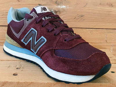 New Balance 574 Low Textile/Suede Trainers UK6.5/US7/EU40 ML574 Burgundy