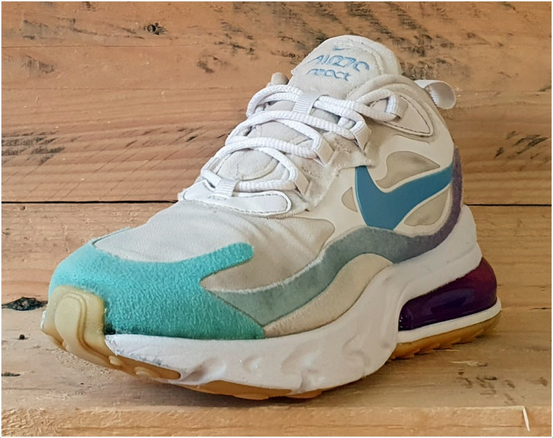 Nike Air Max 270 React Trainers UK4 US6.5 EU37.5 AT6174 102 Gradient Shift White VintageTrainers