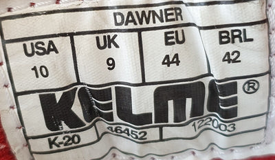 Kelme Classic Dawner Low Leather Trainers UK9/US10/EU44 46452 White/Red/Black