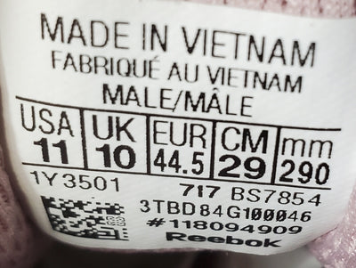 Reebok Club C 85 Low Leather Trainers UK10/US11/EU44.5 BS7854 Shell Pink