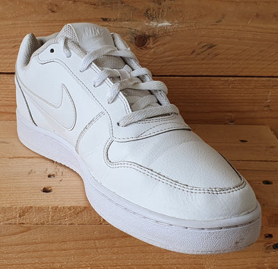 Nike Ebernon Low Leather Trainers UK9/US10/EU44 AQ1775-100 Triple White