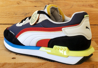 Puma City Rider Low Textile Trainers UK8/US9/EU42 382044-03 Black/White/Grey