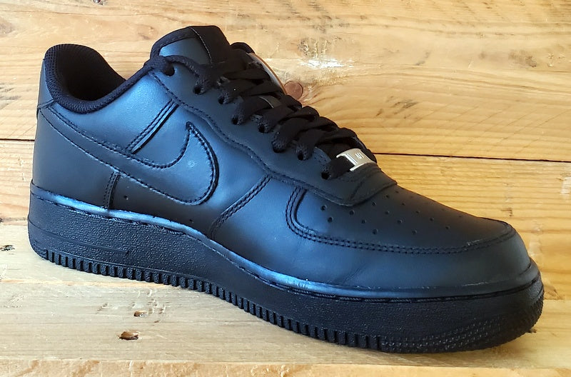 Nike Air Force 1 Low Leather Trainers UK8/US9/EU42.5 315122-001 Triple Black