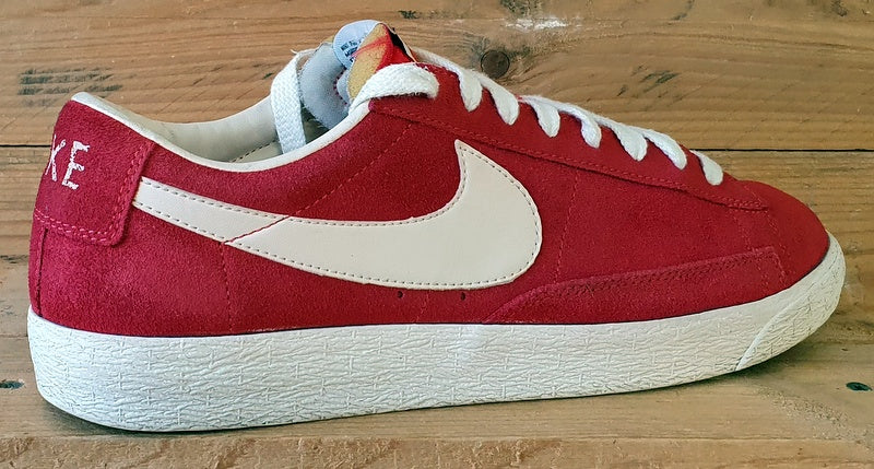 Nike Blazer Low PRM Leather Trainers UK10/US11/EU45 538402-602 Red/White