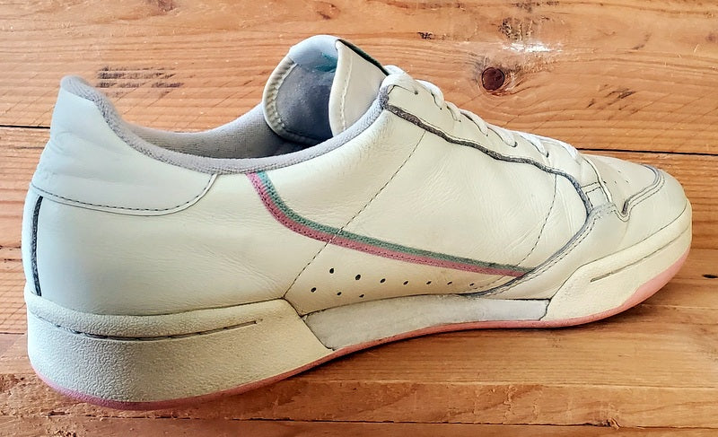 Adidas Continental 80 Low Leather Trainers UK11/US11.5/EU46 BD7645 Cream/Pink