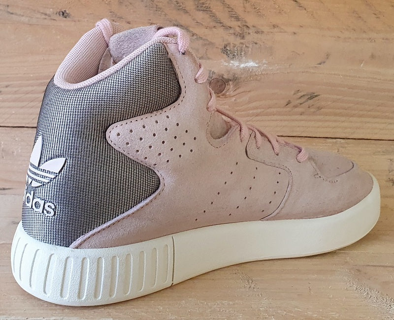 Adidas Tubular Invader Mid Suede Trainers UK4.5 US6 EU37 S80555 Pink White