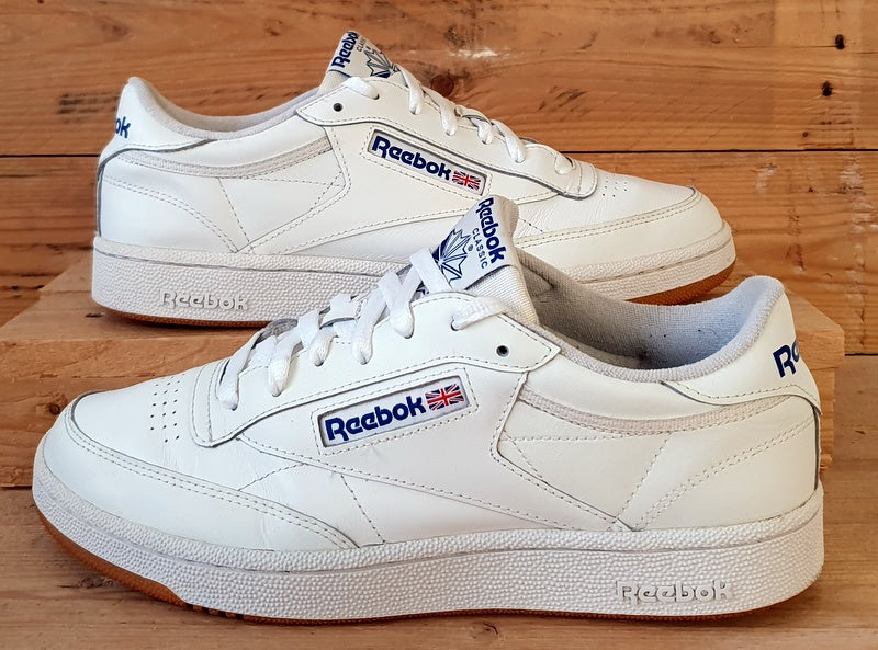 Reebok Classic Club C Low Leather Trainers UK8/US9/EU42 AR0459 White/Blue