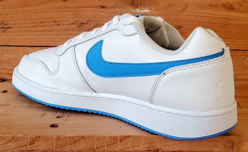 Nike Ebernon Low Leather Trainers UK9.5/US10.5/EU44.5 AQ1775-102 White/Blue