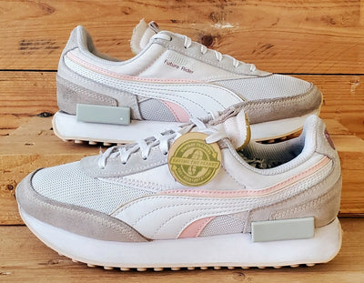 Puma Future Rider Low Textile Trainers UK5/US6C/EU38 383887-04 White/Grey/Pink