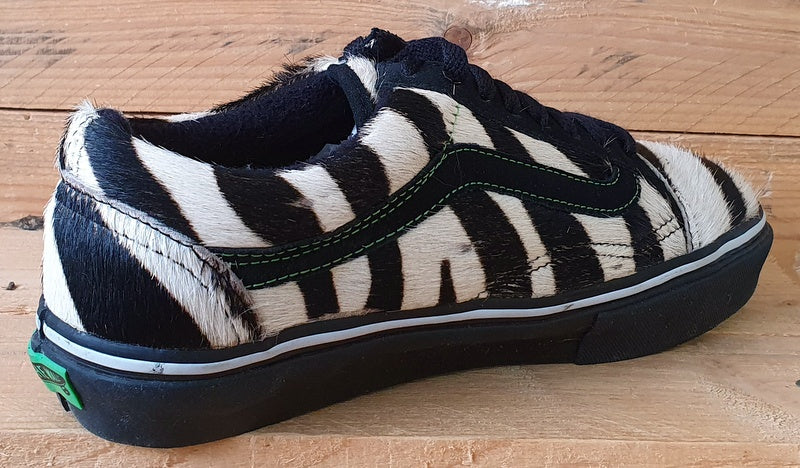 Vans Old Skool Low Zebra Fur Trainers TB4R Black/White/Green UK7/US8/EU40