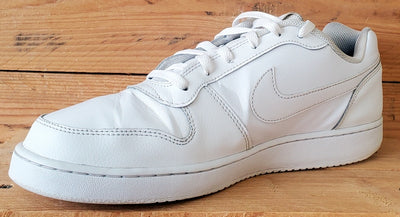 Nike Ebernon Low Leather Trainers UK10/US11/EU45 AQ1775-100 Triple White