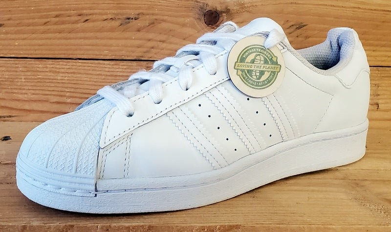 Adidas Superstar Low Leather Trainers UK4/US4.5/EU36.5 EF5399 Triple White