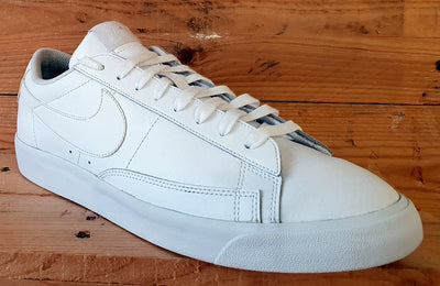 Nike Blazer Low LE Leather Trainers UK10/US11/E45 AQ3597-100 Triple White