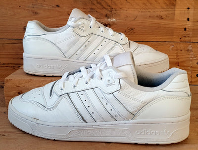 Adidas Rivalry Low Leather Trainers UK11/US11.5/EU46 EF8729 Triple White