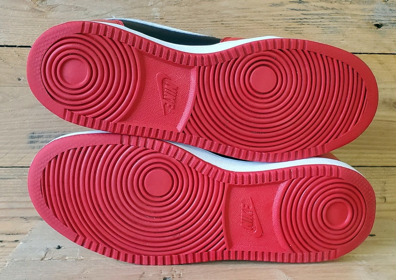 Nike Ebernon Premium Low Leather Trainers UK7/US8/EU41 AQ1774-101 White/Red