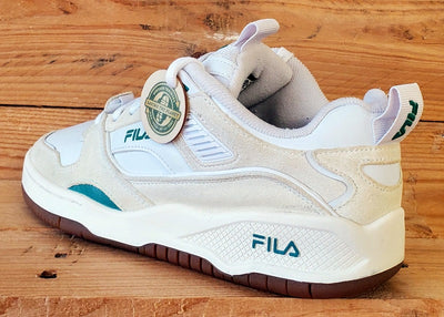 Fila Corda Low Leather/Suede Trainers UK4.5/US7/EU38 5TM02042-160 White/Green