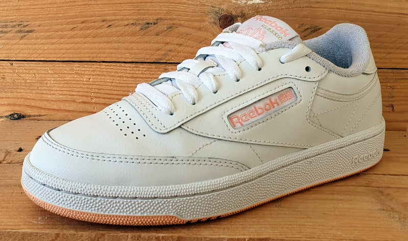 Reebok Club C 85 Low Leather Trainers UK5/US7.5/EU38  GZ979 White/Peach