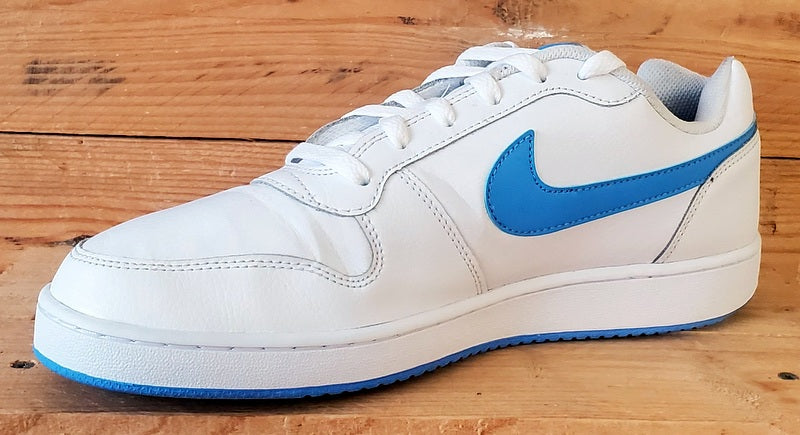 Nike Ebernon Low Leather Trainers UK9.5/US10.5/EU44.5 AQ1775-102 White/Blue