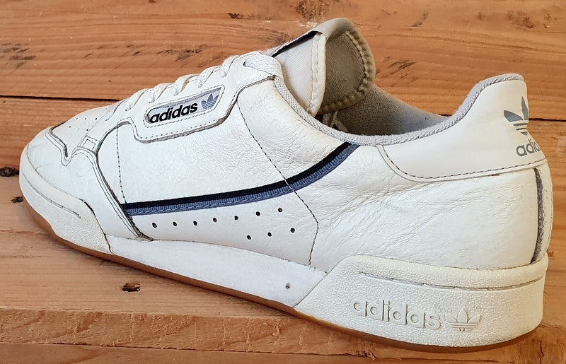 Adidas Continental 80 Low Leather Trainers UK11/US11.5/E46 EG3877 Cream/Gum Sole