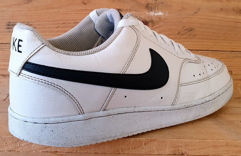 Nike Court Vision Low Leather Trainers UK10/US11/EU45 DH2987-101 White/Black