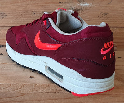 Nike Air Max 1 Premium Low Leather Trainers UK9/US10/EU44 512033-660 Atomic Red