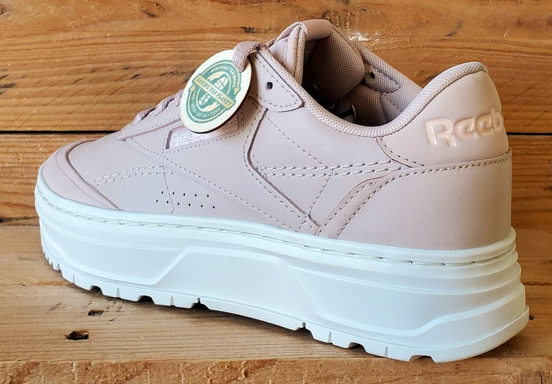 Reebok Club C Double Geo Low Leather Trainers UK5/US7.5/EU38 H69145 Pink/White