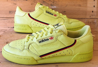 Adidas Continental 80 Low Leather Trainers UK9.5/US10/EU44 B41675 Frozen Yellow