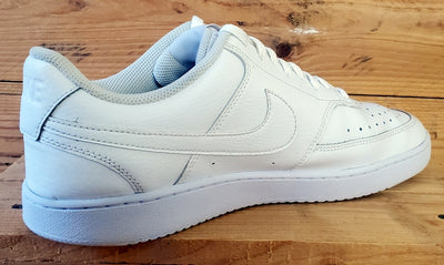 Nike Court Vision Low Leather Trainers UK11/US12/EU46 CD5463-100 Triple White