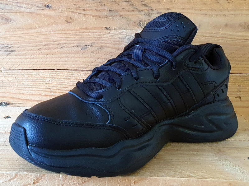 Adidas Strutter Low Leather Trainers UK6/US6.5/EU39 EG2656 Triple Black